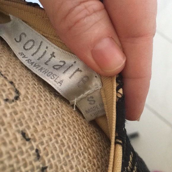 Small black lace and tan dress. - Picture 4 of 7